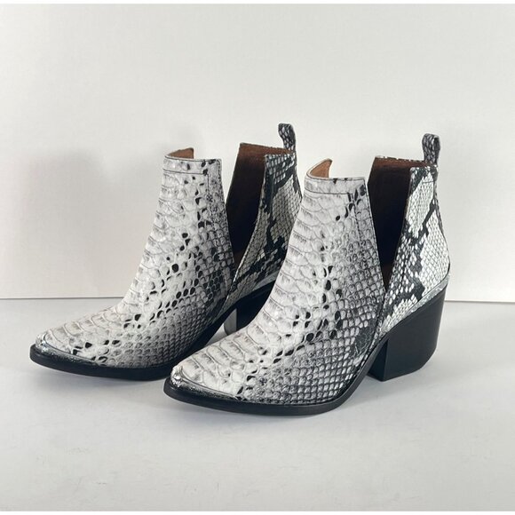 Jeffrey Campbell Shoes - Jeffrey Campbell Cromwell Western Cowboy Snake Print Leather Boots